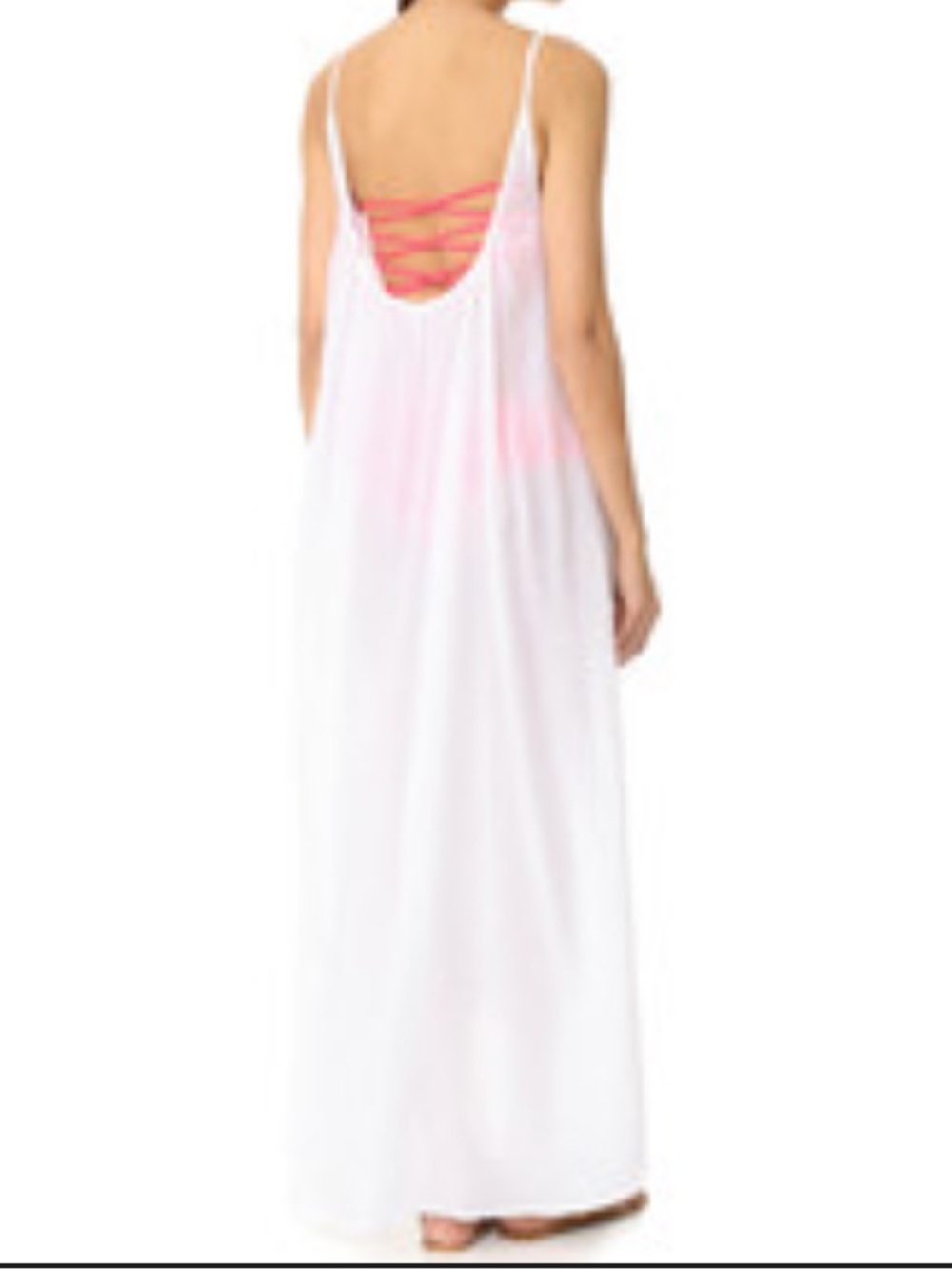 Mikoh Biarritz Low Back White Maxi Sleeveless Summer Dress Size 3 L Large - Picture 2 of 10